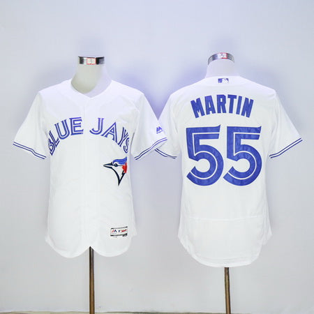 Mens Toronto Blue Jays 55 Russell Martin White 2016 Flexbase Majestic Baseball Jersey