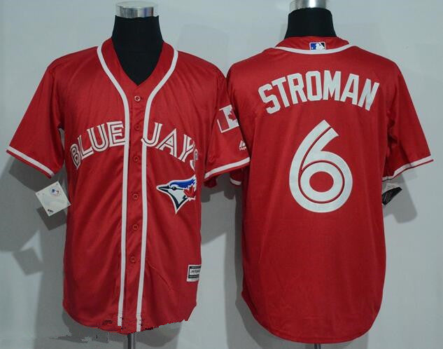 Mens Toronto Blue Jays 6 Marcus Stroman Red Stitched Mlb 2016 Canada Day Majestic Cool Base Jersey