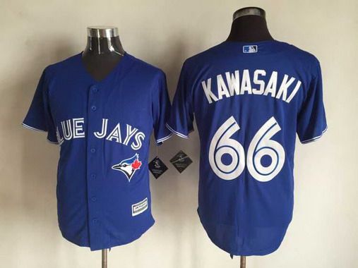 Mens Toronto Blue Jays 66 Munenori Kawasaki Alternate Blue 2015 Mlb Cool Base Jersey
