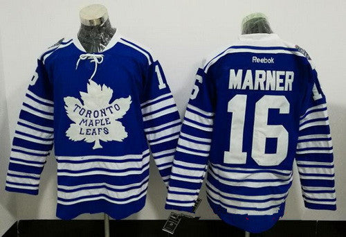 Mens Toronto Maple Leafs 16 Mitchell Marner Blue 2014 Winter Classic Stitched Nhl Reebok Hockey Jersey