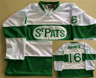 Mens Toronto Maple Leafs 16 Mitchell Marner White 2017 St Patricks Day Green Stitched Nhl Reebok Hockey Jersey