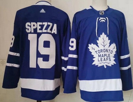 Mens Toronto Maple Leafs 19 Jason Spezza Blue Authentic Jersey