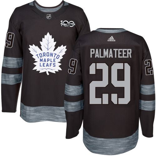 Mens Toronto Maple Leafs 29 Mike Palmateer Black 100th Anniversary Stitched Nhl 2017 Adidas Hockey Jersey