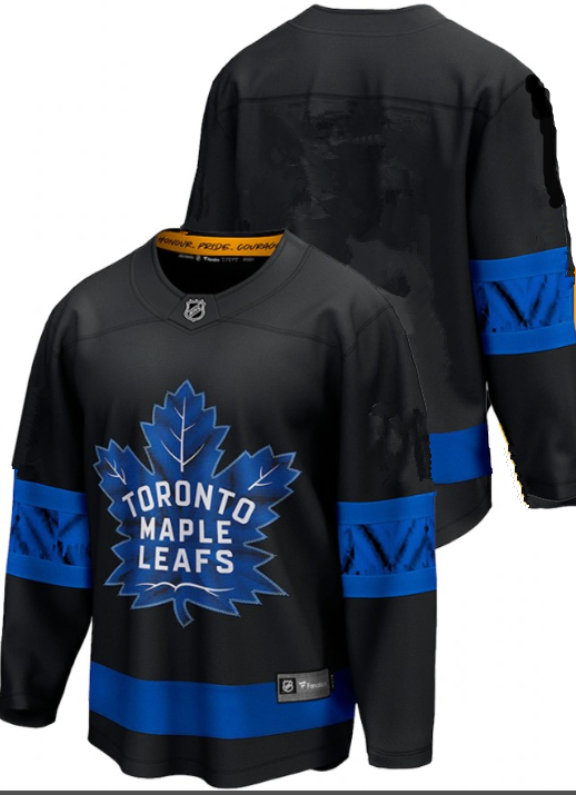 Mens Toronto Maple Leafs Blank Black X Drew House Inside Out Stitched Jersey
