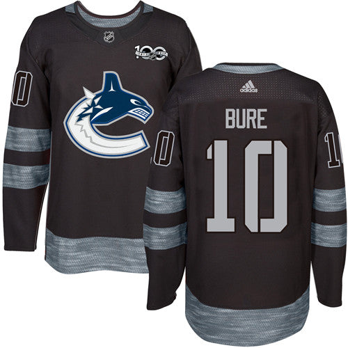 Mens Vancouver Canucks 10 Pavel Bure Black 100th Anniversary Stitched Nhl 2017 Adidas Hockey Jersey