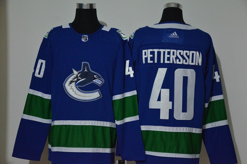 Mens Vancouver Canucks 40 Elias Pettersson New Blue Adidas Stitched Nhl Jersey