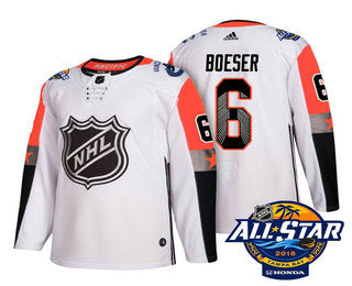 Mens Vancouver Canucks 6 Brock Boeser White 2018 Nhl All star Stitched Ice Hockey Jersey