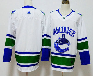 Mens Vancouver Canucks Blank White 2017 2018 Hockey Stitched Nhl Jersey