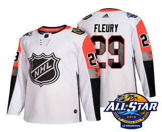 Mens Vegas Golden Knights 29 Marc andre Fleury White 2018 Nhl All star Stitched Ice Hockey Jersey