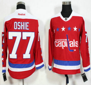 Mens Washington Capitals 77 Tj Oshie Red Third Reebok Hockey Jersey