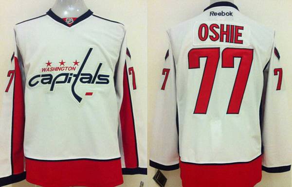 Mens Washington Capitals 77 Tj Oshie White Away Nhl Reebok Jersey