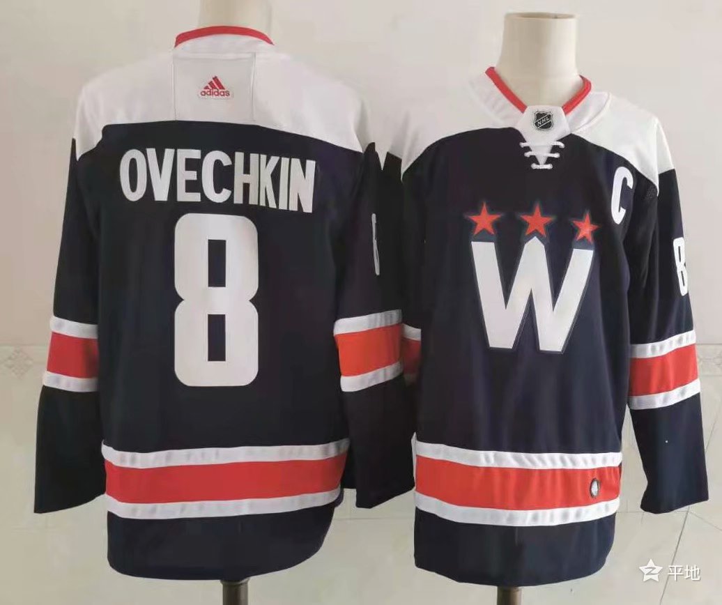 Mens Washington Capitals 8 Alex Ovechkin New Navy Blue Adidas Stitched Nhl Jersey