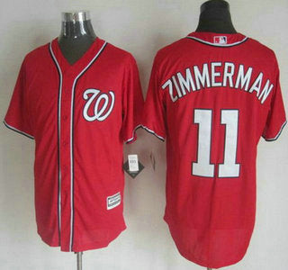 Mens Washington Nationals 11 Ryan Zimmerman Alternate Red 2015 Mlb Cool Base Jersey