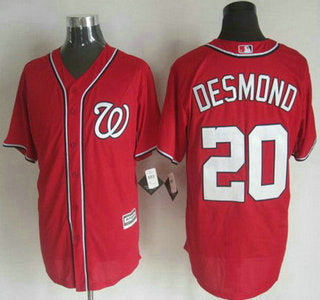 Mens Washington Nationals 20 Ian Desmond Alternate Red 2015 Mlb Cool Base Jersey