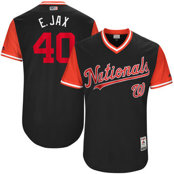 Mens Washington Nationals Edwin Jackson E Jax Majestic Navy 2017 Players Weekend Authentic Jersey