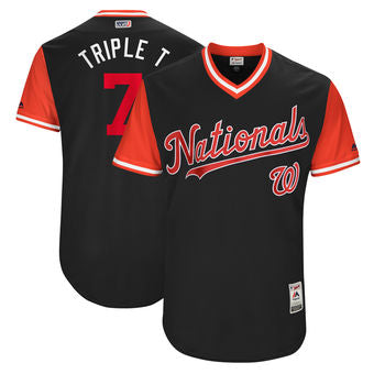 Mens Washington Nationals Trea Turner Triple T Majestic Navy 2017 Players Weekend Authentic Jersey
