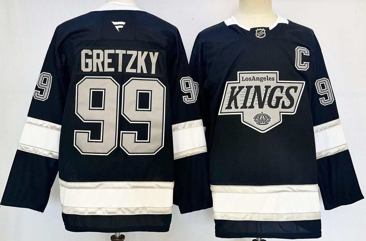 Mens Wayne Gretzky Jersey #99 Los Angeles Kings Black All Stitched