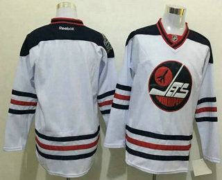 Mens Winnipeg Jets Blank White 2017 Winter Classic Stitched Nhl Reebok Hockey Jersey