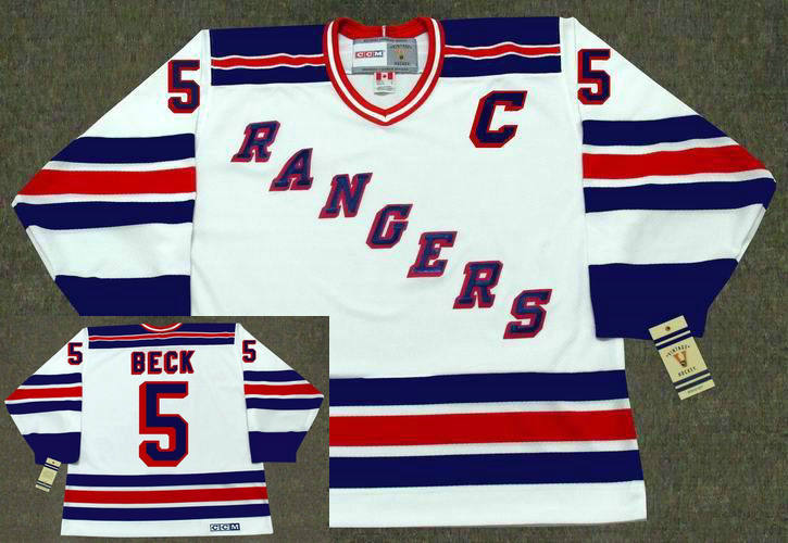 Mens York Rangers 5 Barry Beck 1983 Ccm Vintage Home Nhl Hockey Jersey
