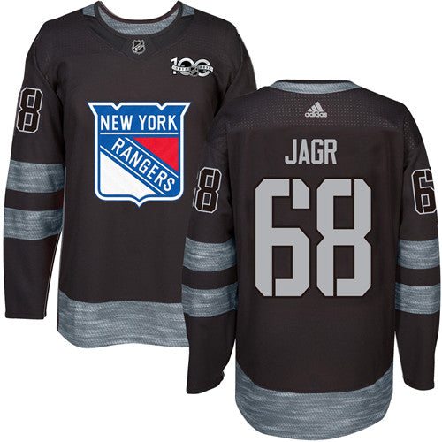 Mens York Rangers 68 Jaromir Jagr Black 1917 2017 100th Anniversary Stitched Nhl Jersey