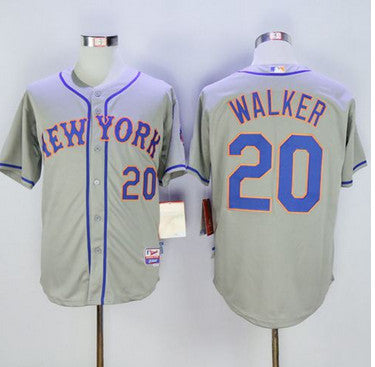 Mets 20 Neil Walker Grey Cool Base Stitched Mlb Jersey