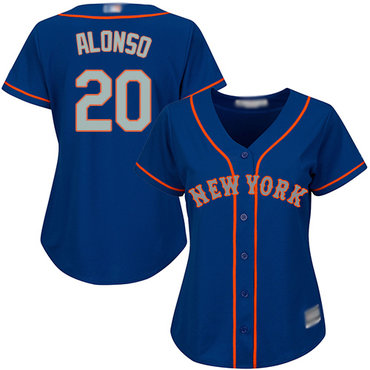 Mets 20 Pete Alonso Bluegrey No Alternate Womens Stitched Baseball Jersey