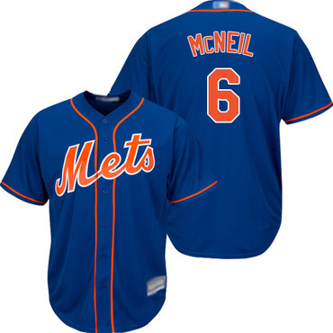 Mets 6 Jeff Mcneil Blue New Cool Base Stitched Baseball Jersey