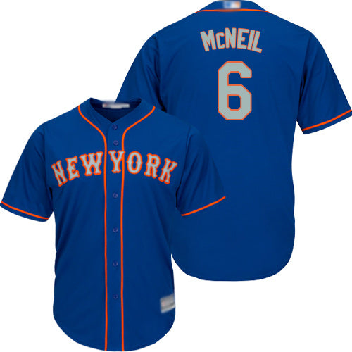 Mets 6 Jeff Mcneil Bluegrey No New Cool Base Stitched Baseball Jersey