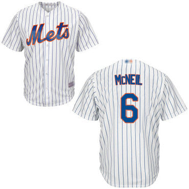Mets 6 Jeff Mcneil Whiteblue Strip New Cool Base Stitched Baseball Jersey