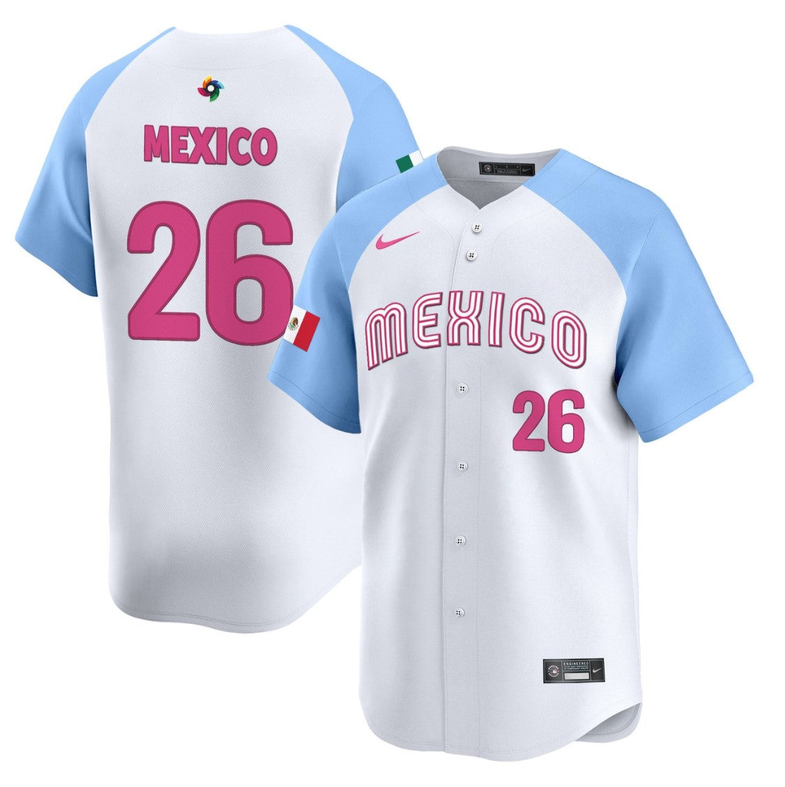 Mexico Jersey #26 Projected Team Mexico World Baseball Classic 2023 Style 2026 R