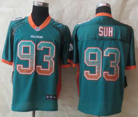 Miami Dolphins 93 Ndamukong Suh Nike Drift Fashion Green Elite Jersey