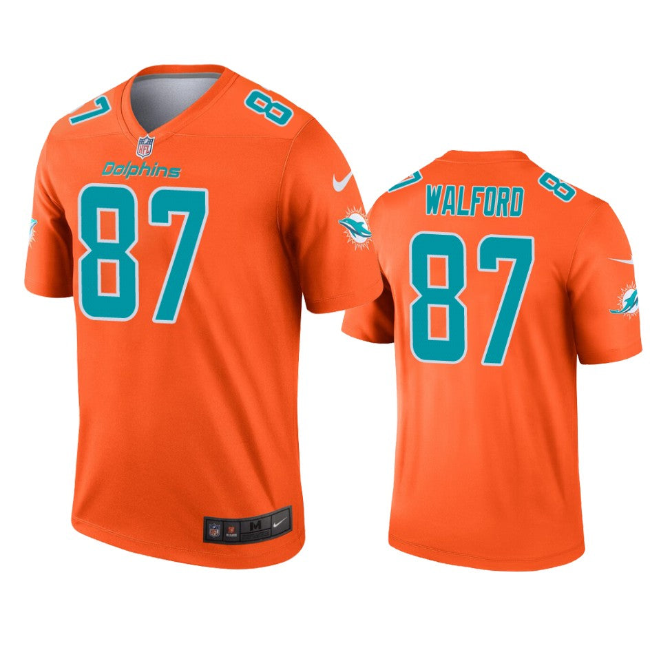 Miami Dolphins Clive Walford Orange Inverted Legend Jersey