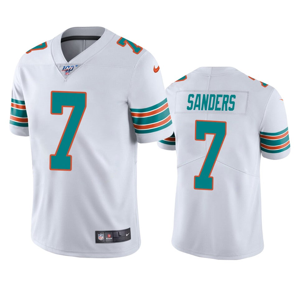 Miami Dolphins Jason Sanders White 100th Season Vapor Limited Jersey