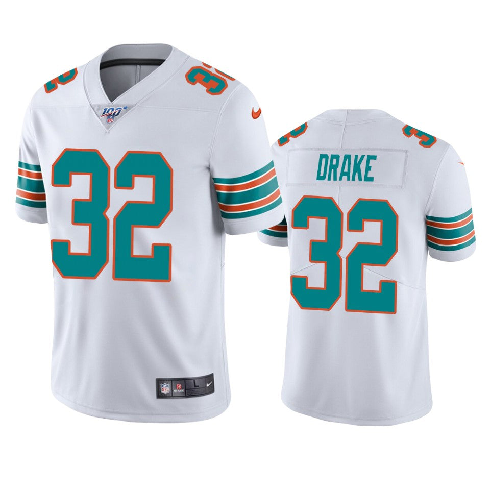 Miami Dolphins Kenyan Drake White 100th Season Vapor Limited Jersey