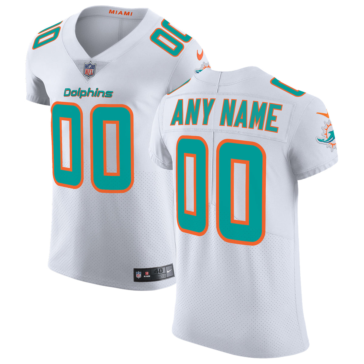 Miami Dolphins Nike Vapor Untouchable Elite Custom Jersey White