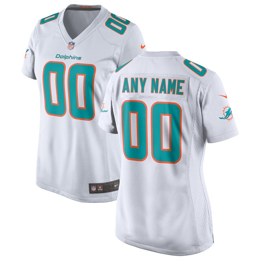 Miami Dolphins Nike Womens 2018 Custom Game Jersey White