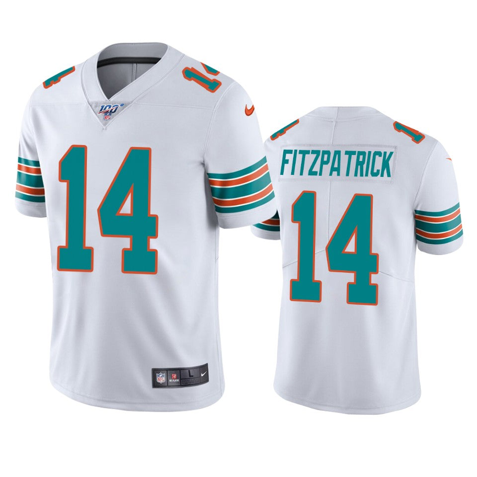Miami Dolphins Ryan Fitzpatrick White 100th Season Vapor Limited Jersey