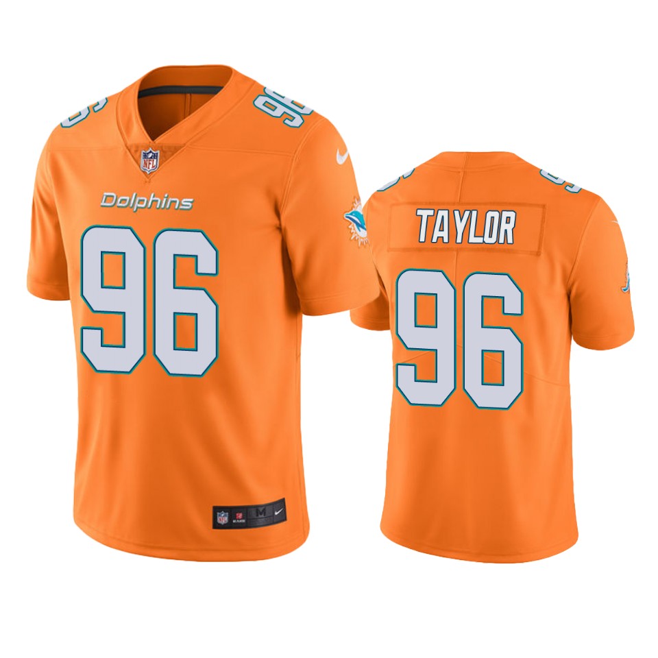 Miami Dolphins Vincent Taylor Orange Nike Color Rush Limited Jersey
