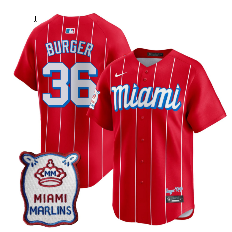 Miami Marlins Red City Connect Vapor Limited Customized Jersey All Stitched