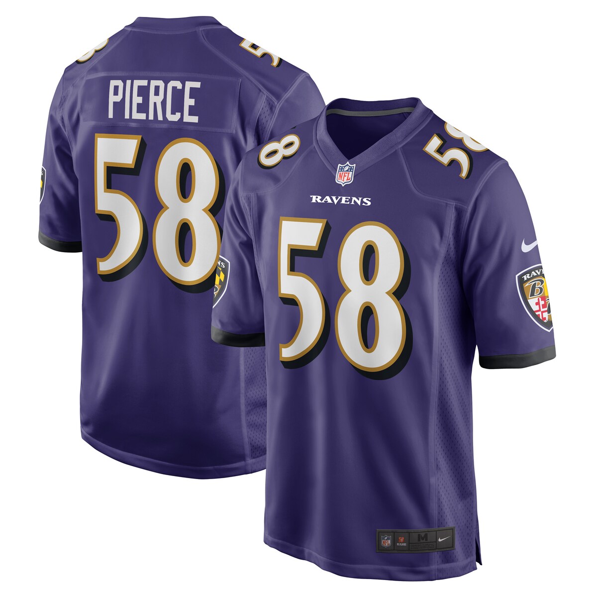 Michael Pierce Baltimore Ravens Nike Game Jersey Purple