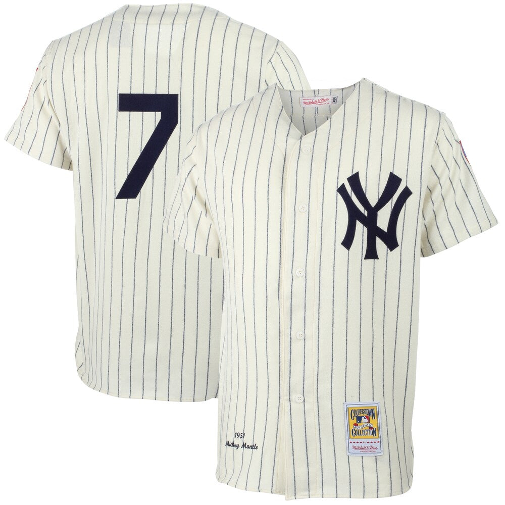 Mickey Mantle New York Yankees Mitchell Ness Mlb Jersey Creamiv33cjyy2e_7