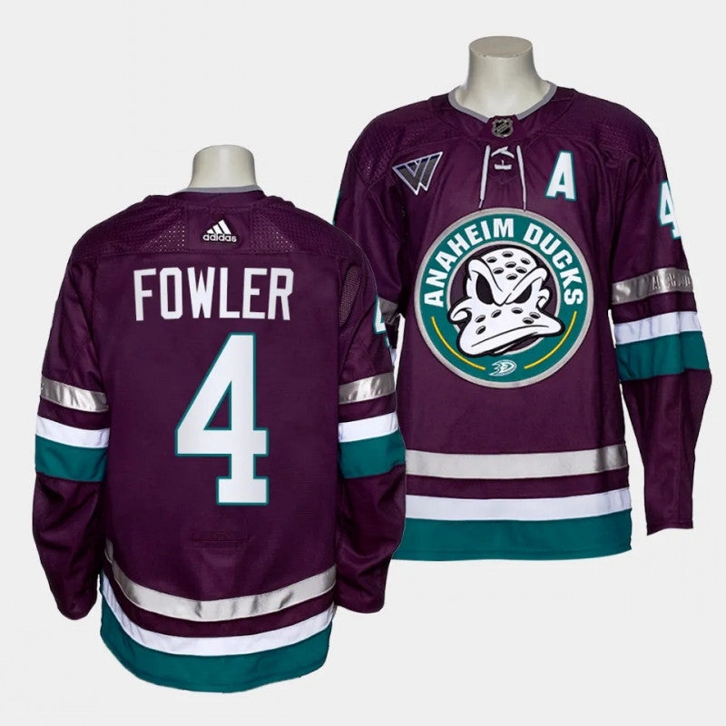 Mighty Ducks 4 Cam Fowler 2023 24 30th Anniversary Alternate Authentic Purple Jersey Mens