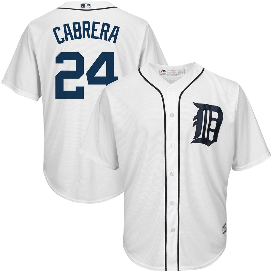 Miguel Cabrera Detroit Tigers Majestic Big And Tall Official Cool Base Player Jersey White
