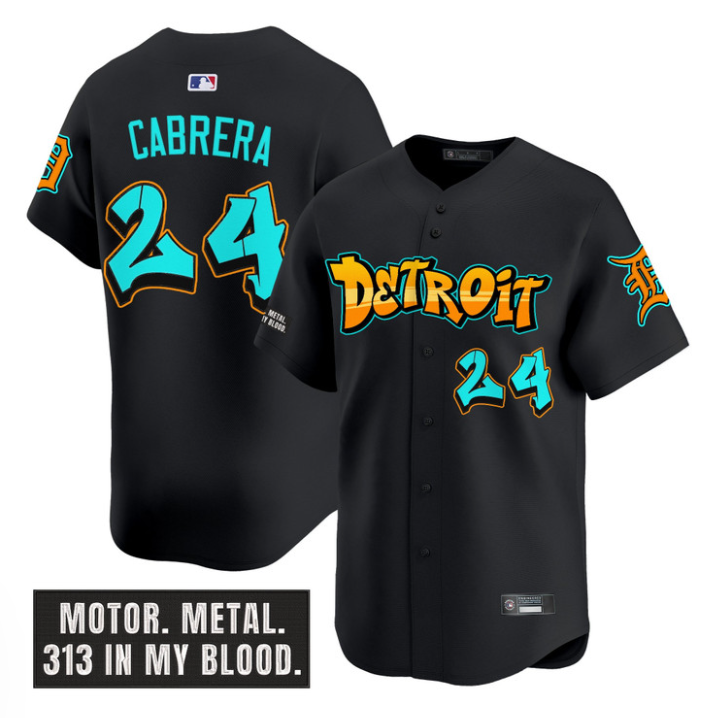 Miguel Cabrera Jersey #24 Detroit Tigers Graffiti Motor City Edition