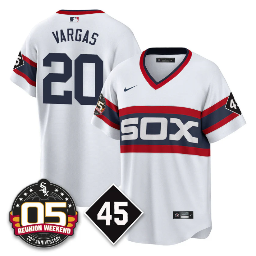 Miguel Vargas Jersey #20 Chicago White Sox 2025 Reunion Weekend Cooperstown