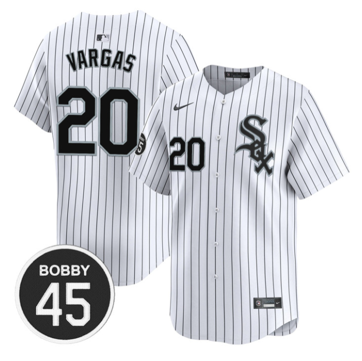 Miguel Vargas Jersey #20 Chicago White Sox Bobby Jenks Stitched Stripes