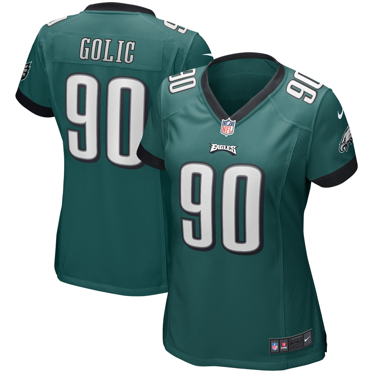 Mike Golic Philadelphia Eagles Nike Womens Game Retired Player Jersey Midnight Green