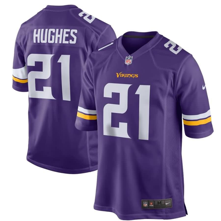 Mike Hughes Minnesota Vikings 2018 Nfl Draft First Round Pick Game Jersey Purple