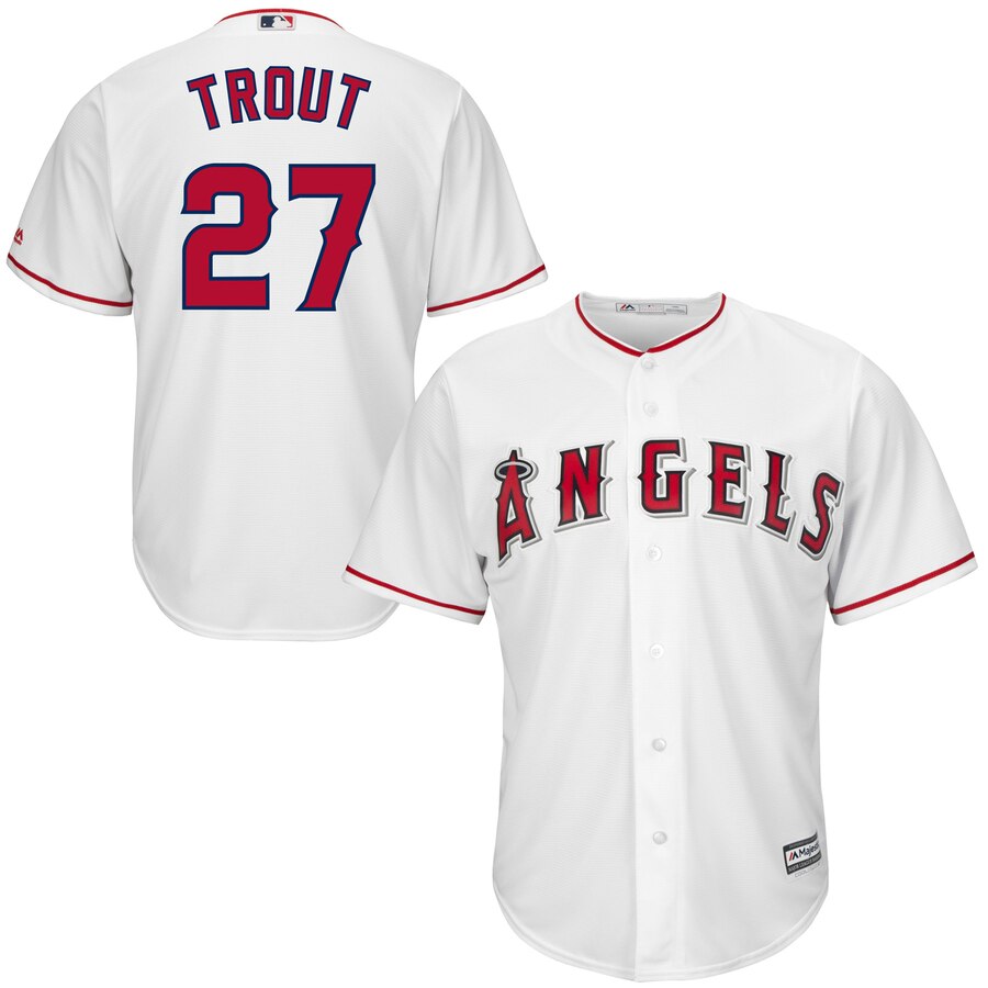 Mike Trout Los Angeles Angels Majestic Cool Base Player Jersey White