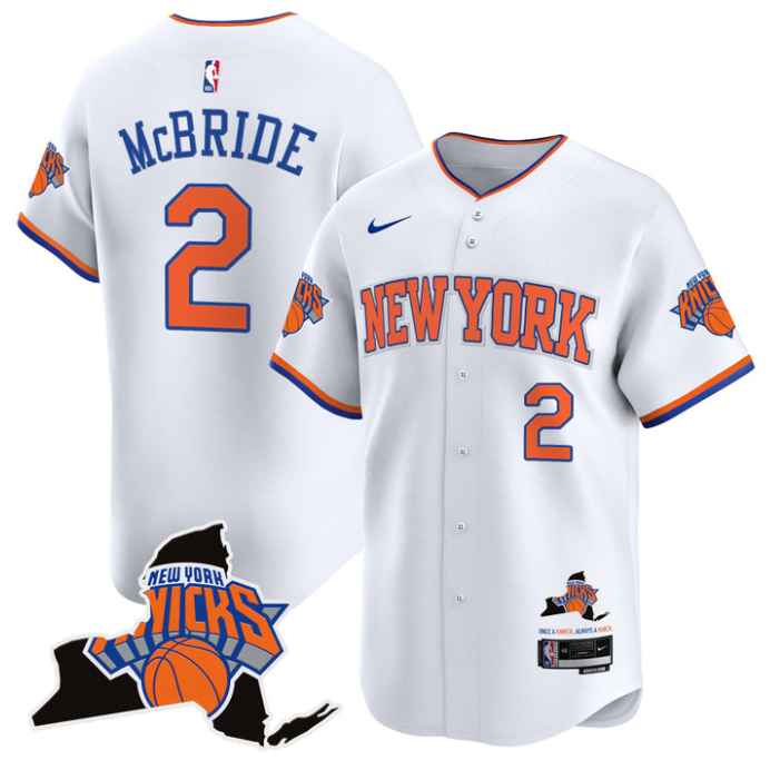 Miles McBride Jersey #2 New York Knicks Vapor Baseball Stitched Association